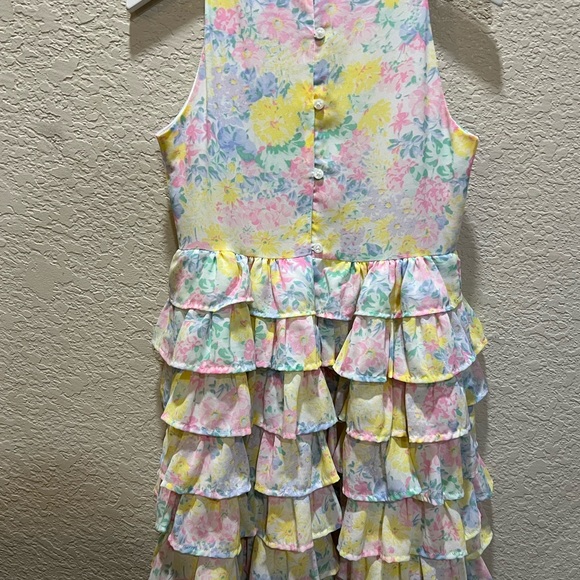Janie and Jack pastel floral dress size 12 - Picture 3 of 5